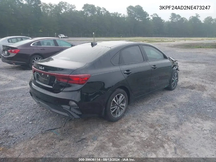 2022 Kia Forte Lxs VIN: 3KPF24AD2NE473247 Lot: 39936114