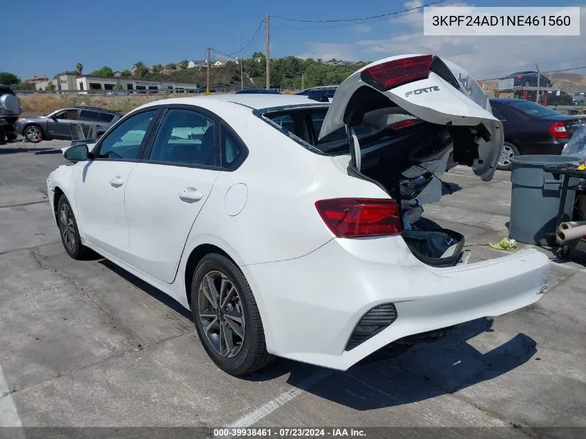 2022 Kia Forte Lxs VIN: 3KPF24AD1NE461560 Lot: 39938461