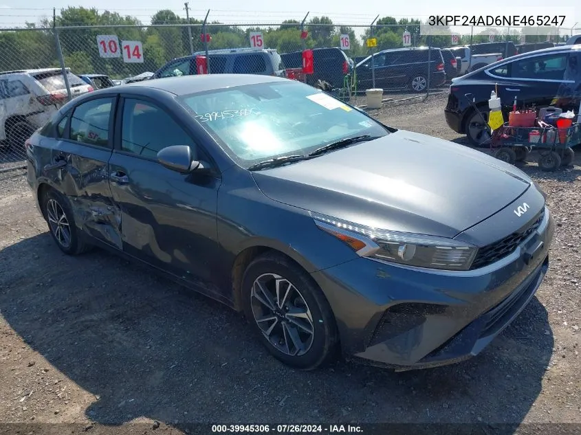 2022 Kia Forte Lxs VIN: 3KPF24AD6NE465247 Lot: 39945306