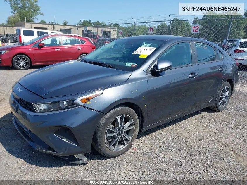 2022 Kia Forte Lxs VIN: 3KPF24AD6NE465247 Lot: 39945306