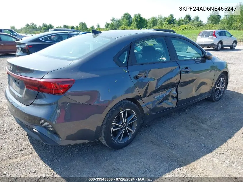 2022 Kia Forte Lxs VIN: 3KPF24AD6NE465247 Lot: 39945306