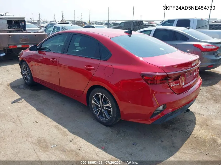 2022 Kia Forte Lxs VIN: 3KPF24AD5NE484730 Lot: 39953428