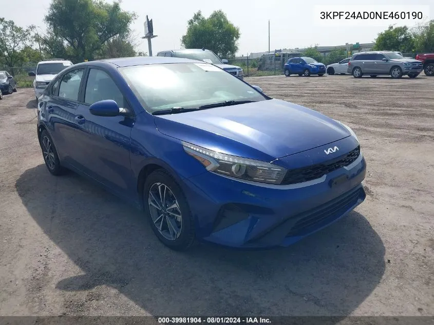 3KPF24AD0NE460190 2022 Kia Forte Lxs