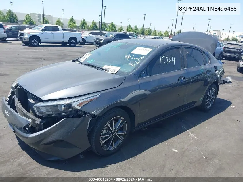 2022 Kia Forte Lxs VIN: 3KPF24AD1NE496468 Lot: 40015204