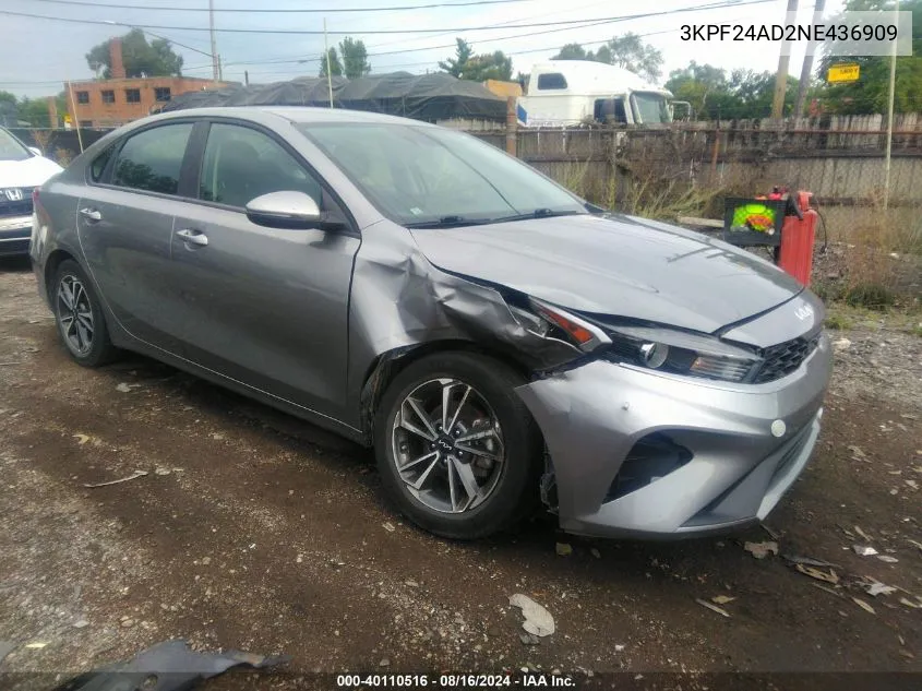 2022 Kia Forte Lxs VIN: 3KPF24AD2NE436909 Lot: 40110516