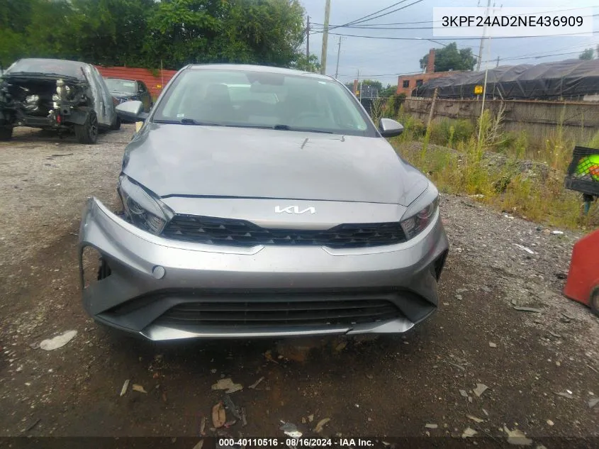 2022 Kia Forte Lxs VIN: 3KPF24AD2NE436909 Lot: 40110516