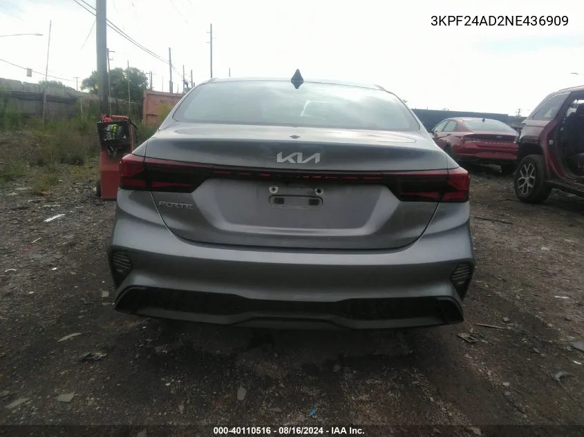 3KPF24AD2NE436909 2022 Kia Forte Lxs