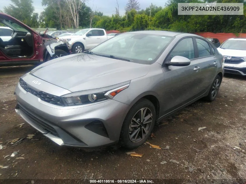 2022 Kia Forte Lxs VIN: 3KPF24AD2NE436909 Lot: 40110516