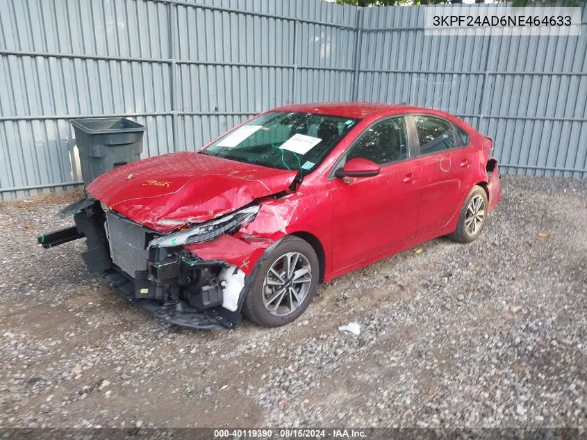 3KPF24AD6NE464633 2022 Kia Forte Lxs