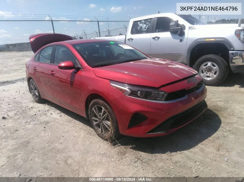 2022 Kia Forte Lxs VIN: 3KPF24AD1NE464796 Lot: 40119990