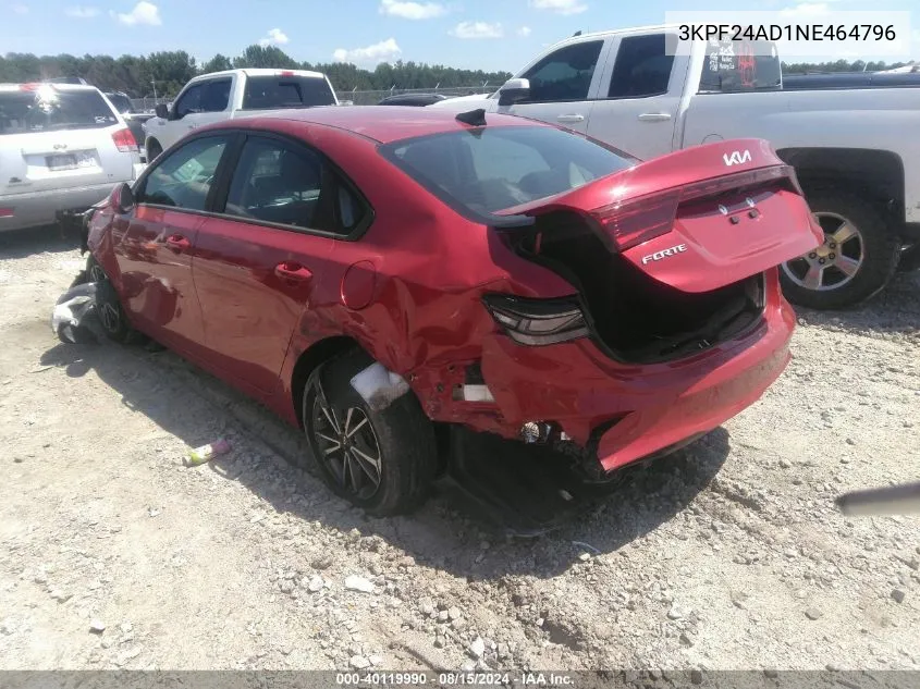 2022 Kia Forte Lxs VIN: 3KPF24AD1NE464796 Lot: 40119990