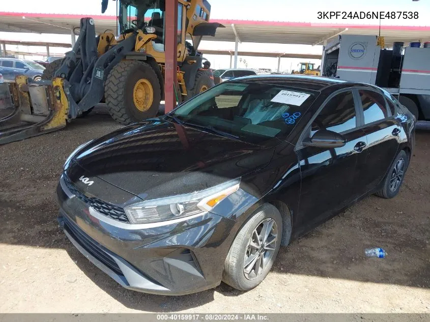 3KPF24AD6NE487538 2022 Kia Forte Lxs