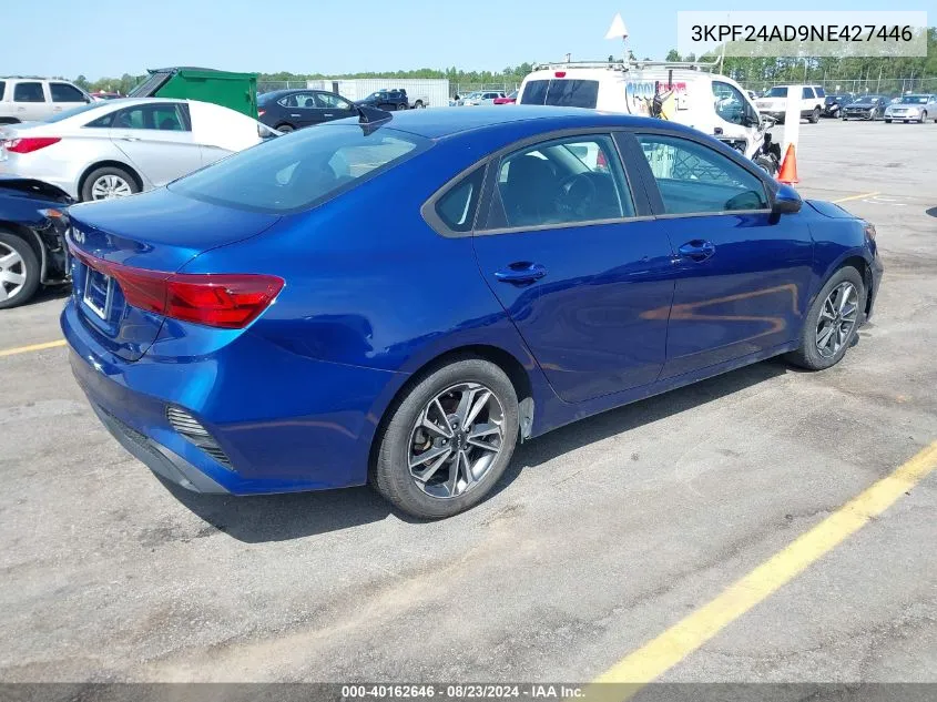 2022 Kia Forte Lxs VIN: 3KPF24AD9NE427446 Lot: 40162646