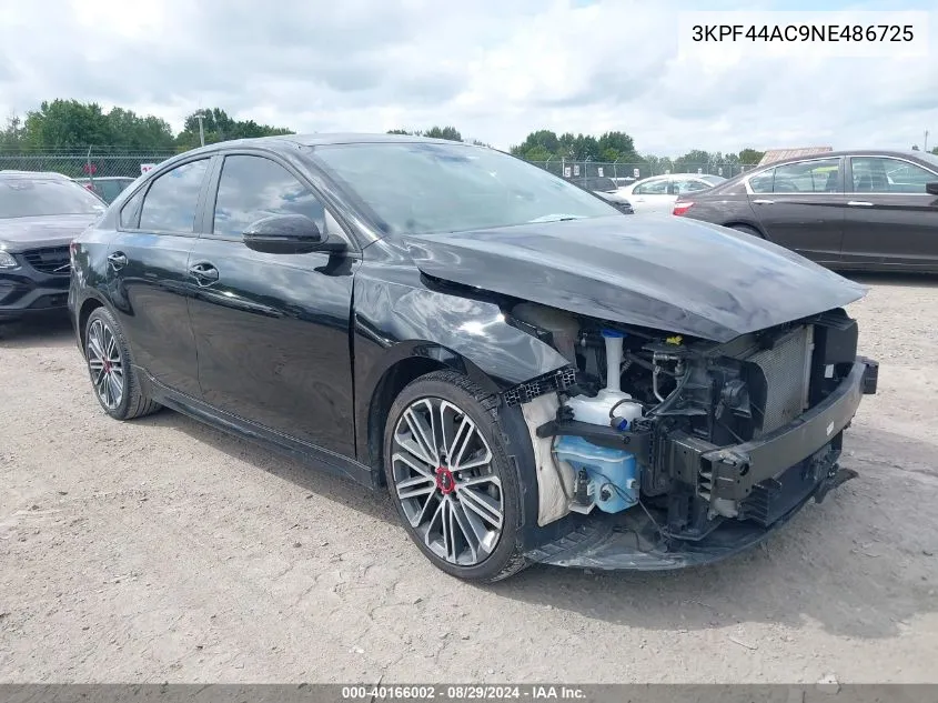 2022 Kia Forte Gt VIN: 3KPF44AC9NE486725 Lot: 40166002