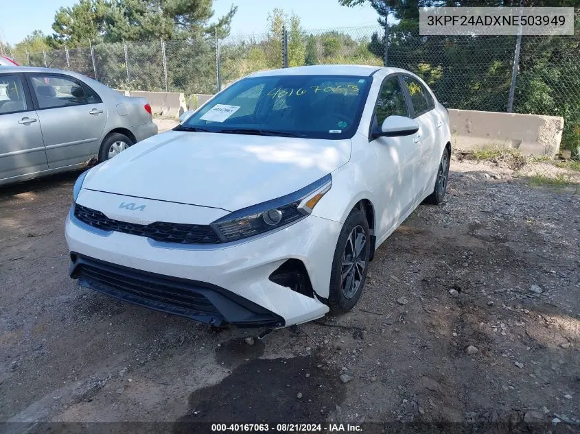 2022 Kia Forte Lxs VIN: 3KPF24ADXNE503949 Lot: 40167063