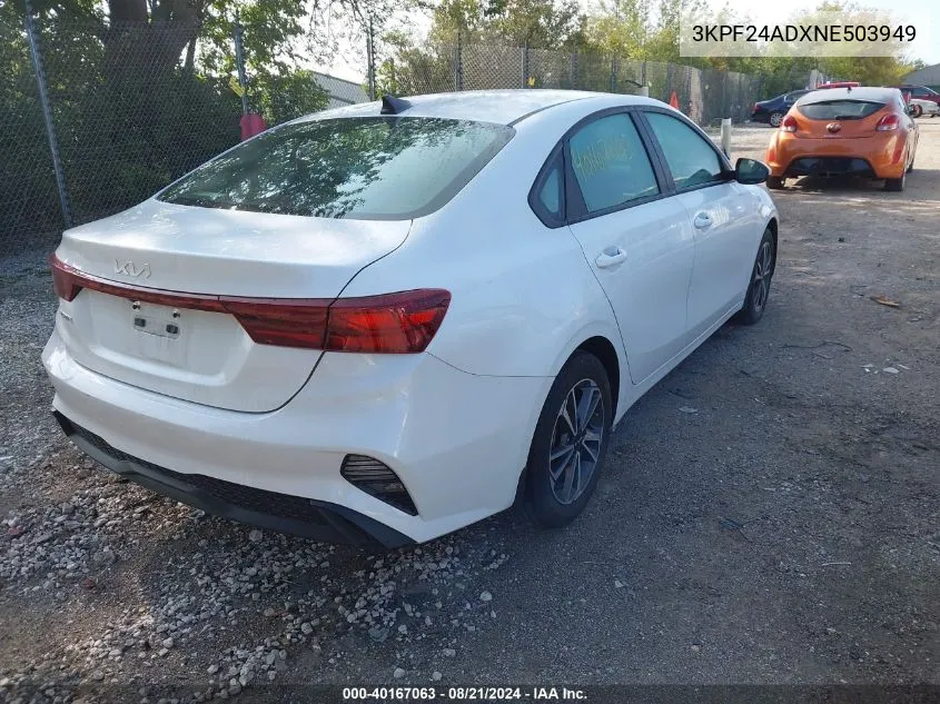 2022 Kia Forte Lxs VIN: 3KPF24ADXNE503949 Lot: 40167063