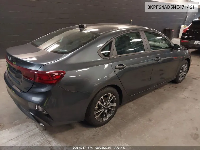 2022 Kia Forte Lxs VIN: 3KPF24AD5NE471461 Lot: 40171874