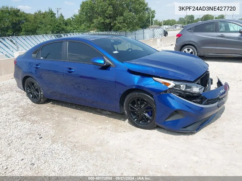 2022 Kia Forte Lxs VIN: 3KPF24AD3NE427720 Lot: 40172858