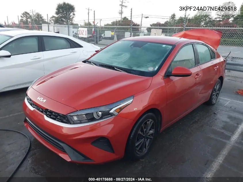 3KPF24AD7NE429518 2022 Kia Forte Lxs