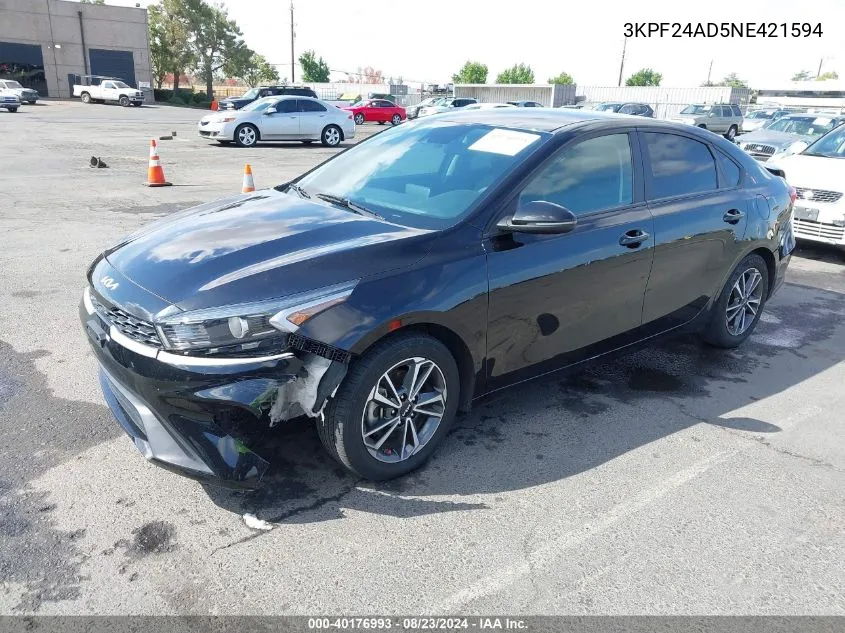 2022 Kia Forte Lxs VIN: 3KPF24AD5NE421594 Lot: 40176993