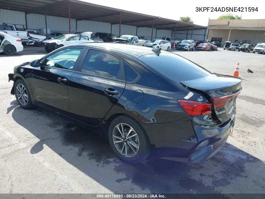 2022 Kia Forte Lxs VIN: 3KPF24AD5NE421594 Lot: 40176993