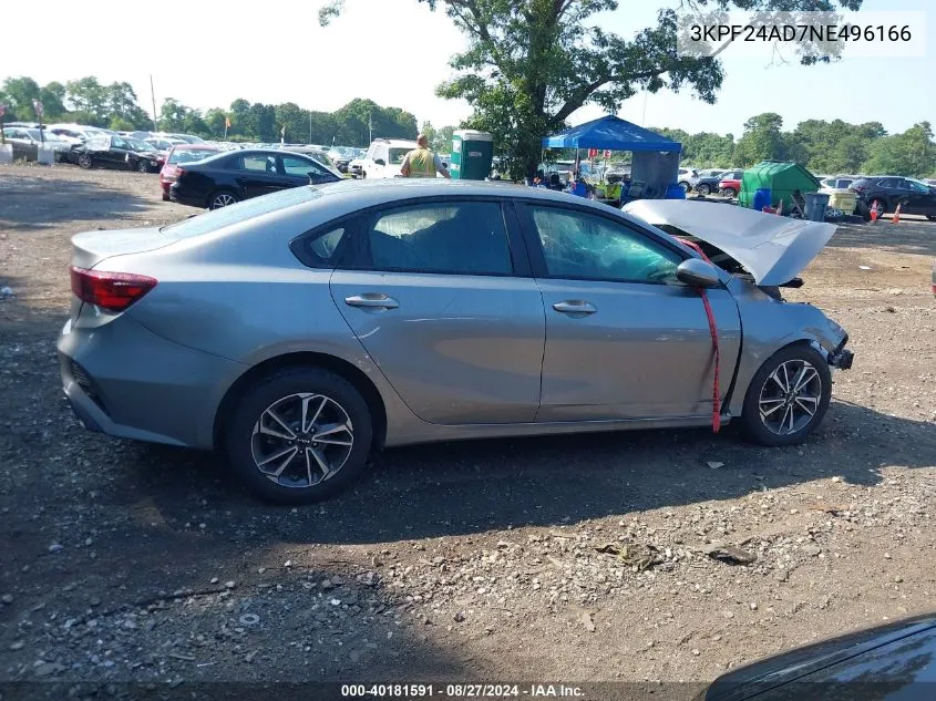 2022 Kia Forte Lxs VIN: 3KPF24AD7NE496166 Lot: 40181591