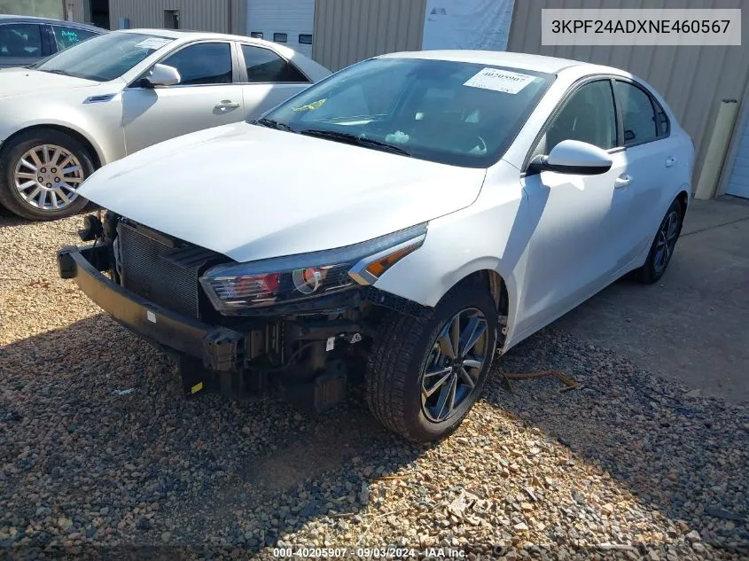 2022 Kia Forte Lxs VIN: 3KPF24ADXNE460567 Lot: 40205907