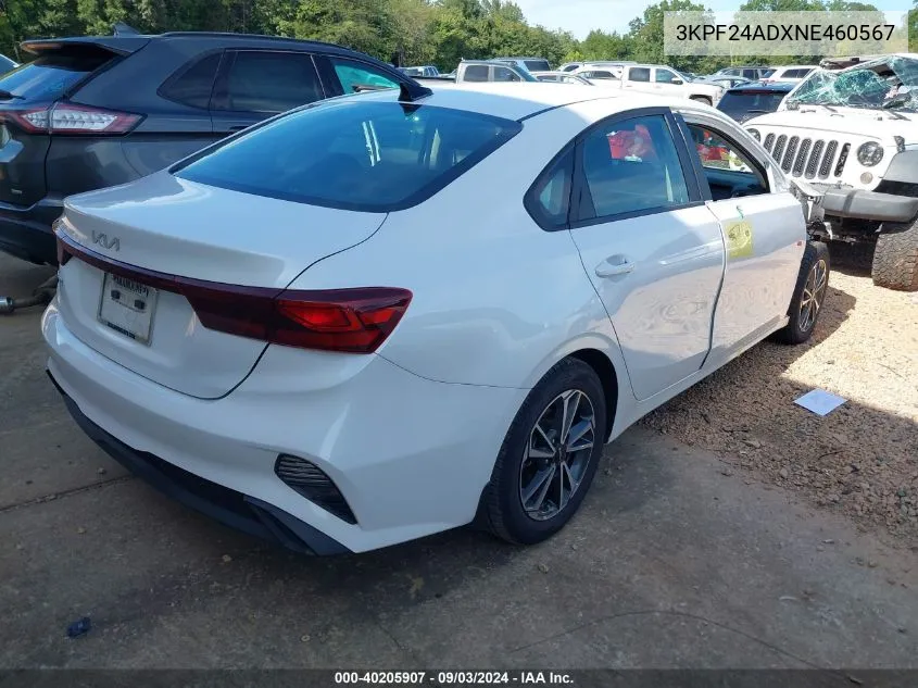 2022 Kia Forte Lxs VIN: 3KPF24ADXNE460567 Lot: 40205907