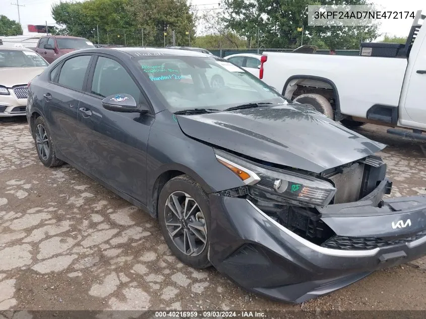 3KPF24AD7NE472174 2022 Kia Forte Lxs