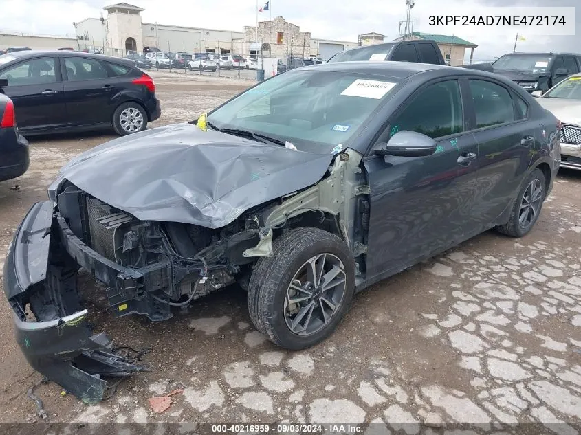 3KPF24AD7NE472174 2022 Kia Forte Lxs