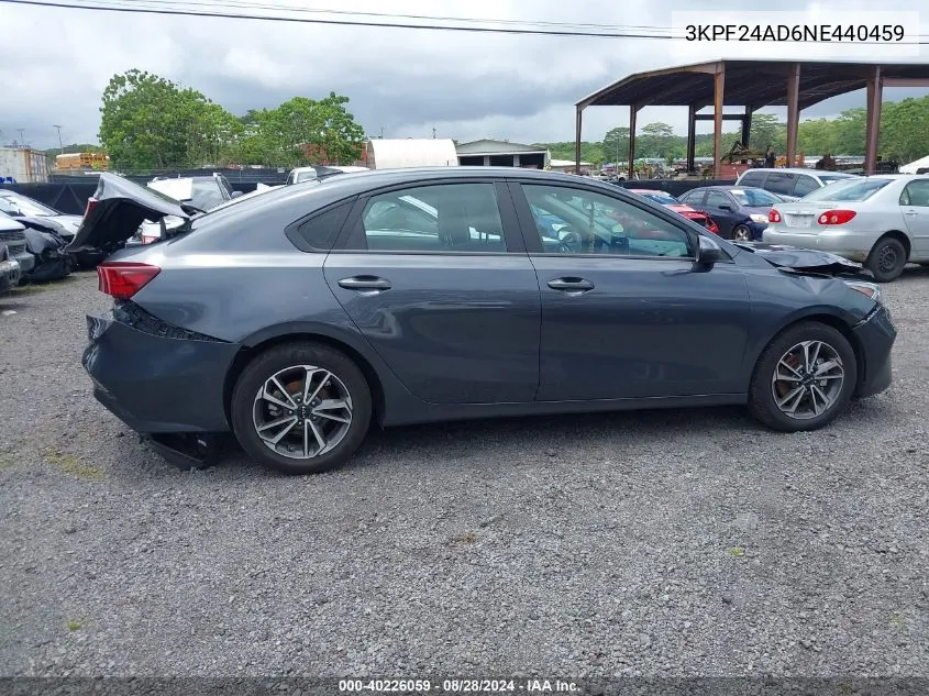 2022 Kia Forte Lxs VIN: 3KPF24AD6NE440459 Lot: 40226059