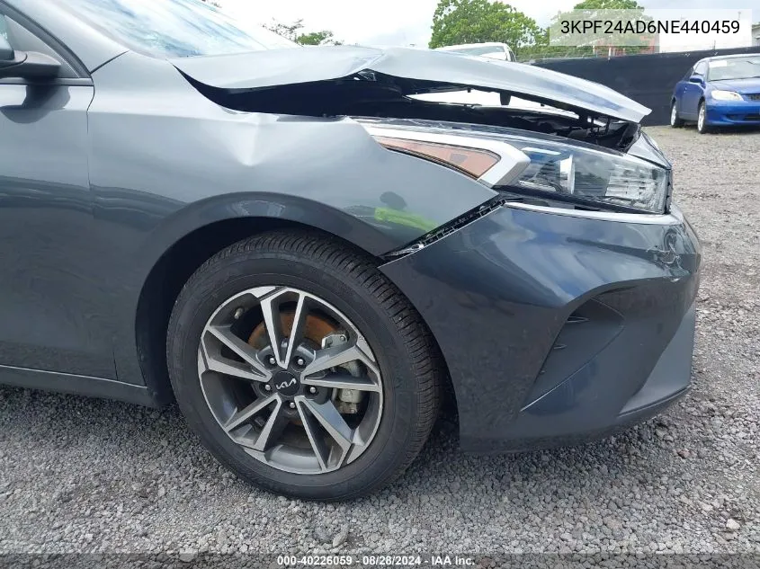 2022 Kia Forte Lxs VIN: 3KPF24AD6NE440459 Lot: 40226059