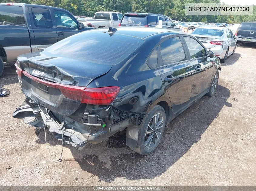 2022 Kia Forte Lxs VIN: 3KPF24AD7NE437330 Lot: 40229597