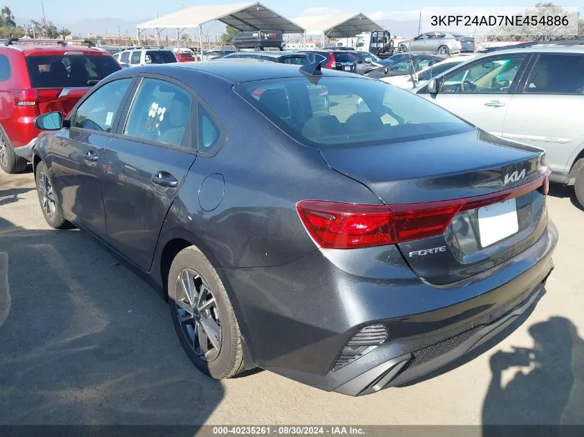 2022 Kia Forte Lxs VIN: 3KPF24AD7NE454886 Lot: 40235261