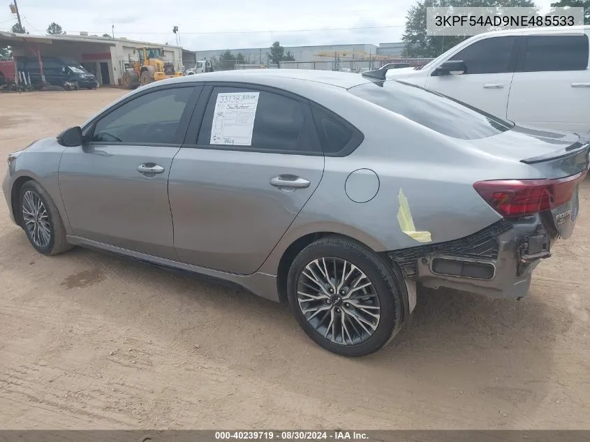 2022 Kia Forte Gt-Line VIN: 3KPF54AD9NE485533 Lot: 40239719