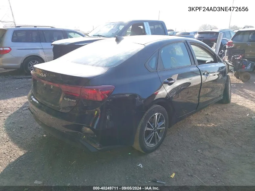 2022 Kia Forte Fe/Lxs VIN: 3KPF24AD3NE472656 Lot: 40249711