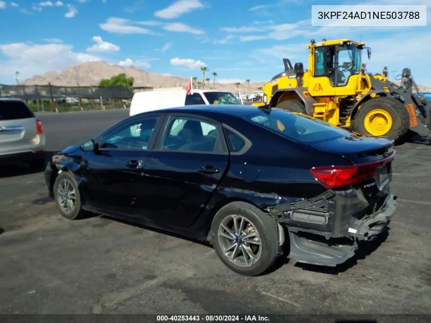 2022 Kia Forte Lxs VIN: 3KPF24AD1NE503788 Lot: 40253443