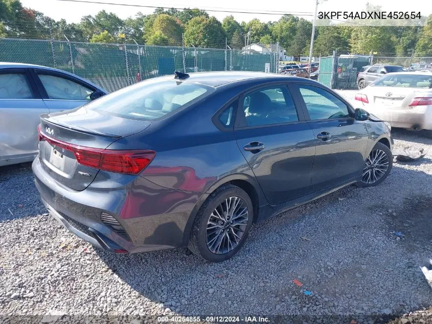 2022 Kia Forte Gt-Line VIN: 3KPF54ADXNE452654 Lot: 40254855