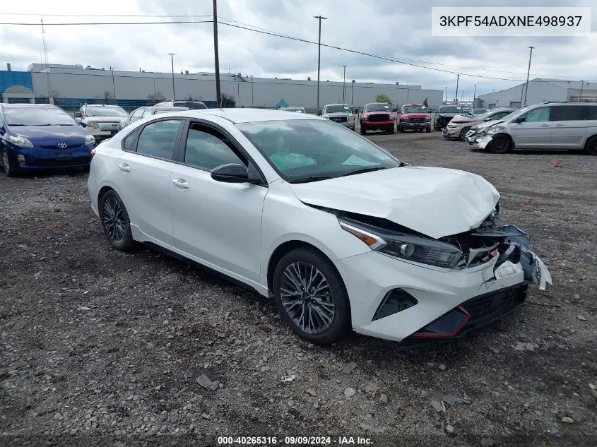 2022 Kia Forte Gt-Line VIN: 3KPF54ADXNE498937 Lot: 40265316