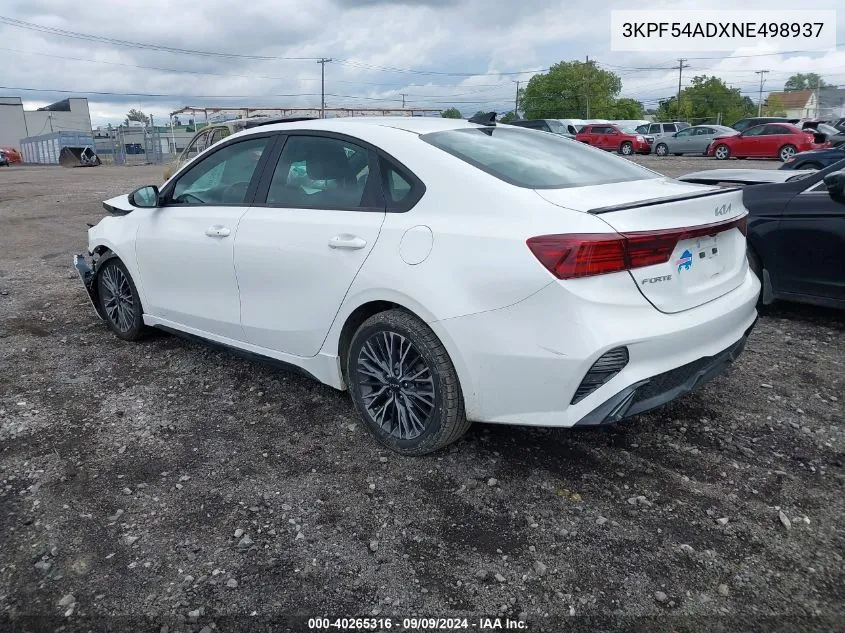 2022 Kia Forte Gt-Line VIN: 3KPF54ADXNE498937 Lot: 40265316