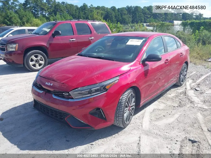 2022 Kia Forte Gt VIN: 3KPF44ACXNE484580 Lot: 40273483