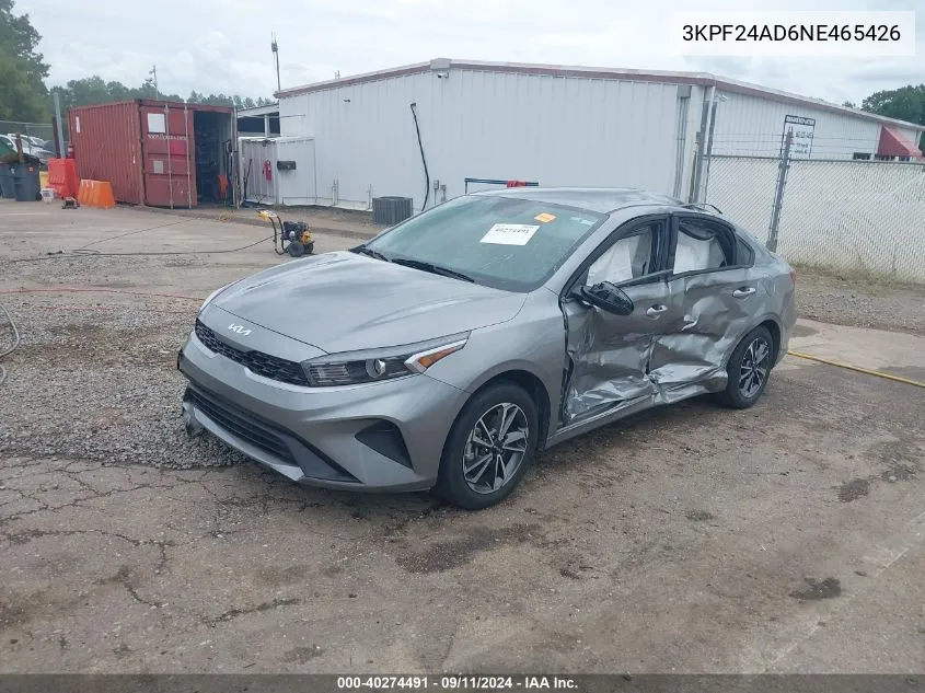 3KPF24AD6NE465426 2022 Kia Forte Lxs