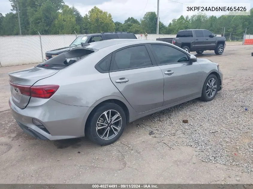 3KPF24AD6NE465426 2022 Kia Forte Lxs