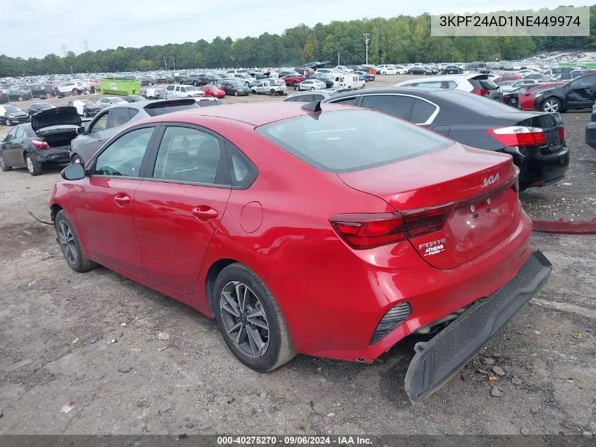 2022 Kia Forte Lxs VIN: 3KPF24AD1NE449974 Lot: 40275270