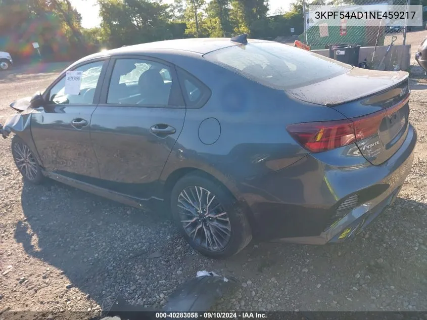 2022 Kia Forte Gt-Line VIN: 3KPF54AD1NE459217 Lot: 40283058