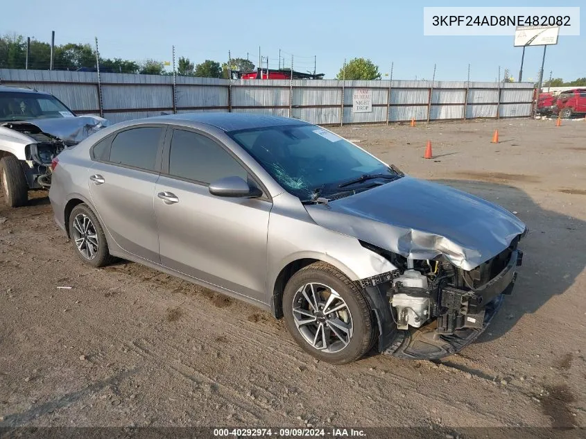 2022 Kia Forte Lxs VIN: 3KPF24AD8NE482082 Lot: 40292974