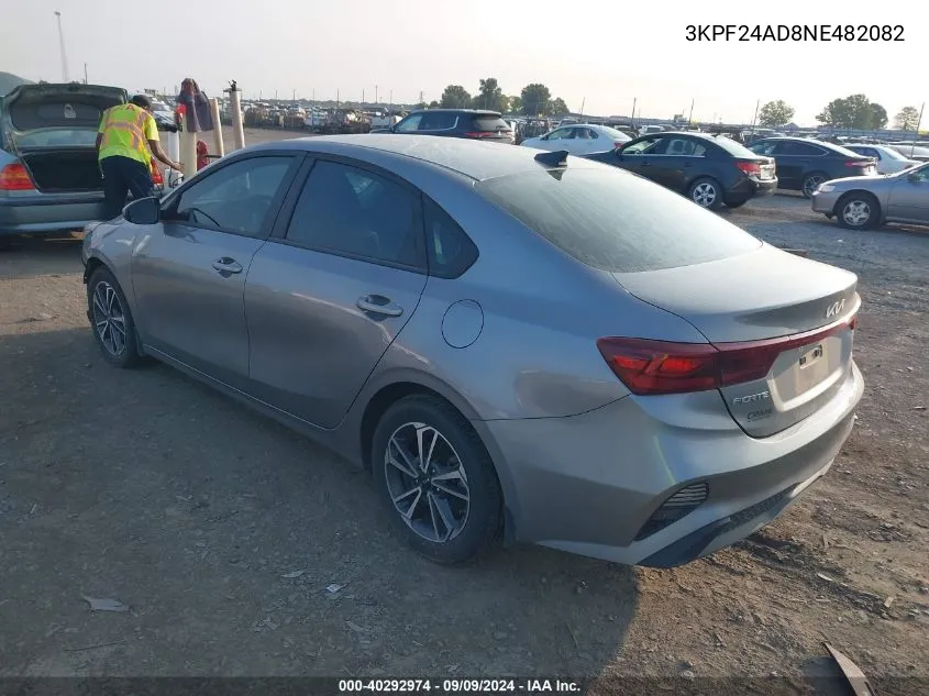 2022 Kia Forte Lxs VIN: 3KPF24AD8NE482082 Lot: 40292974