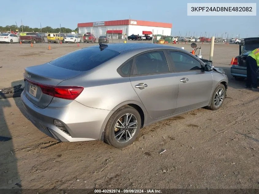 2022 Kia Forte Lxs VIN: 3KPF24AD8NE482082 Lot: 40292974