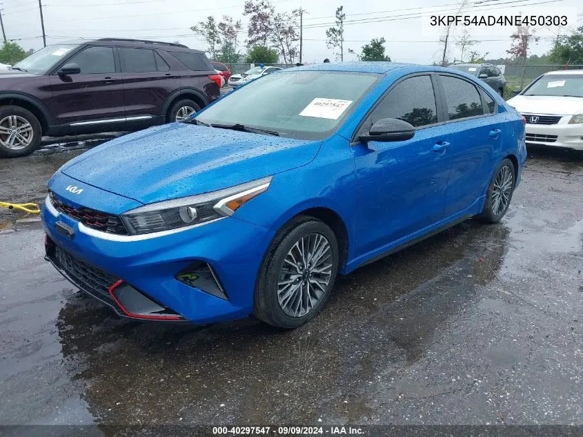 2022 Kia Forte Gt-Line VIN: 3KPF54AD4NE450303 Lot: 40297547