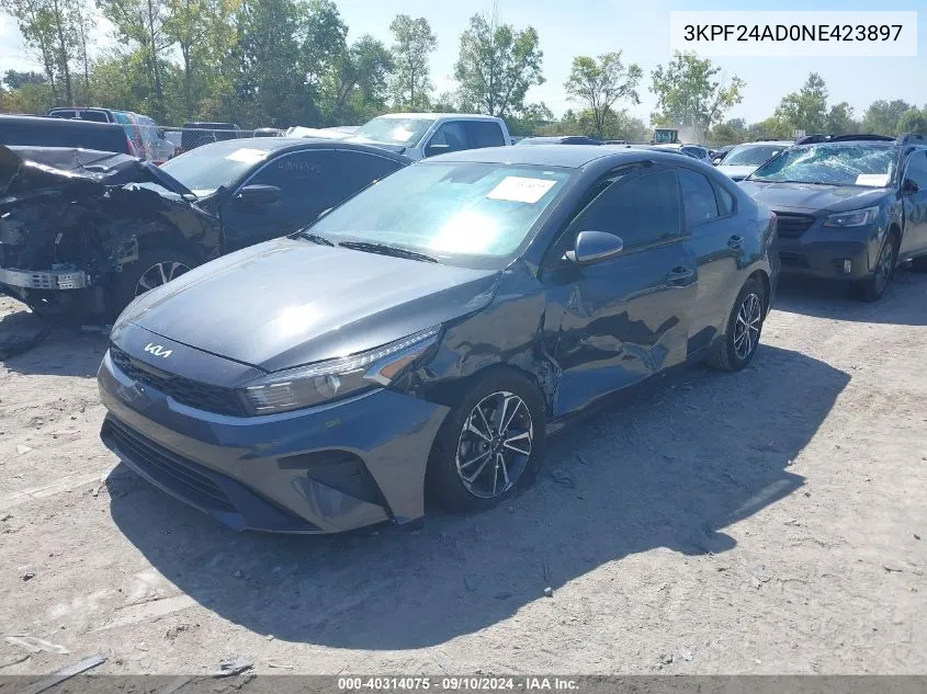 3KPF24AD0NE423897 2022 Kia Forte Lxs